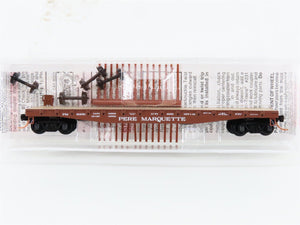 N Micro-Trains MTL 45260 PM Pere Marquette 50' Fishbelly Side Flat Car #16681