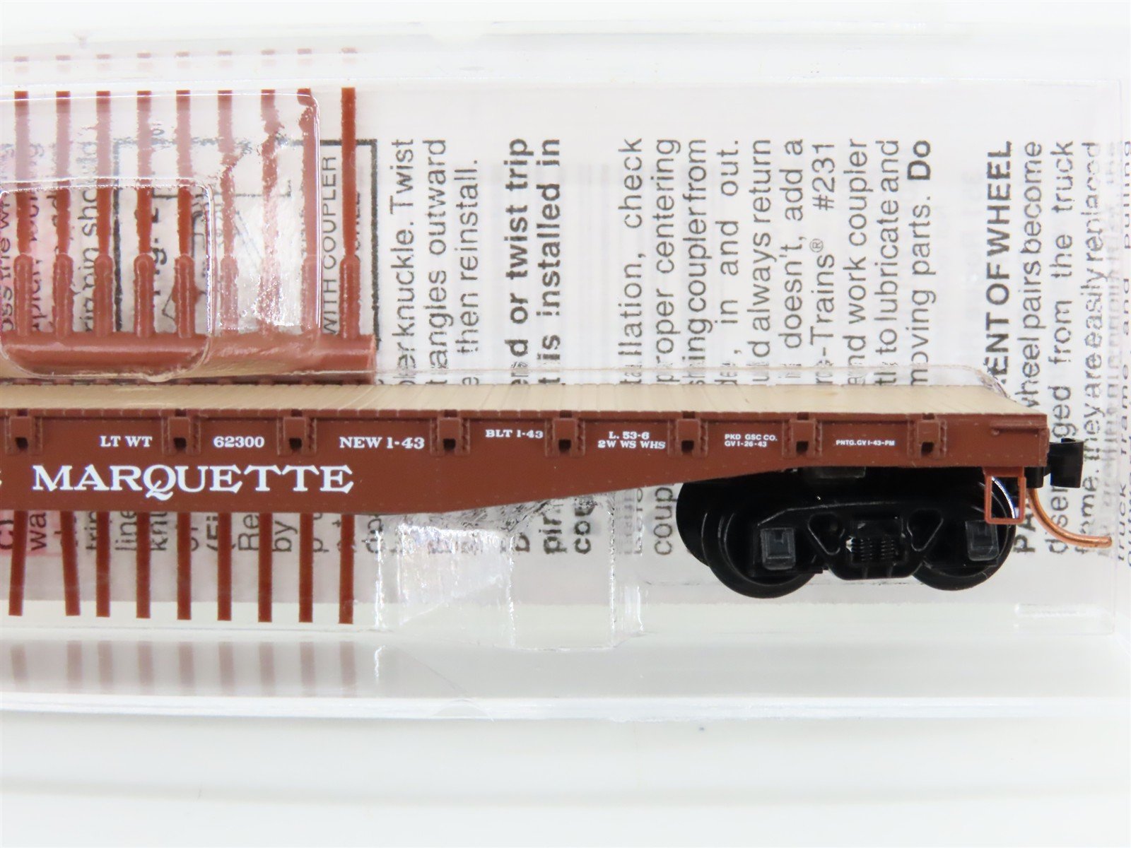 N Micro-Trains MTL 45260 PM Pere Marquette 50' Fishbelly Side Flat Car #16681