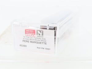 N Micro-Trains MTL 45260 PM Pere Marquette 50' Fishbelly Side Flat Car #16681