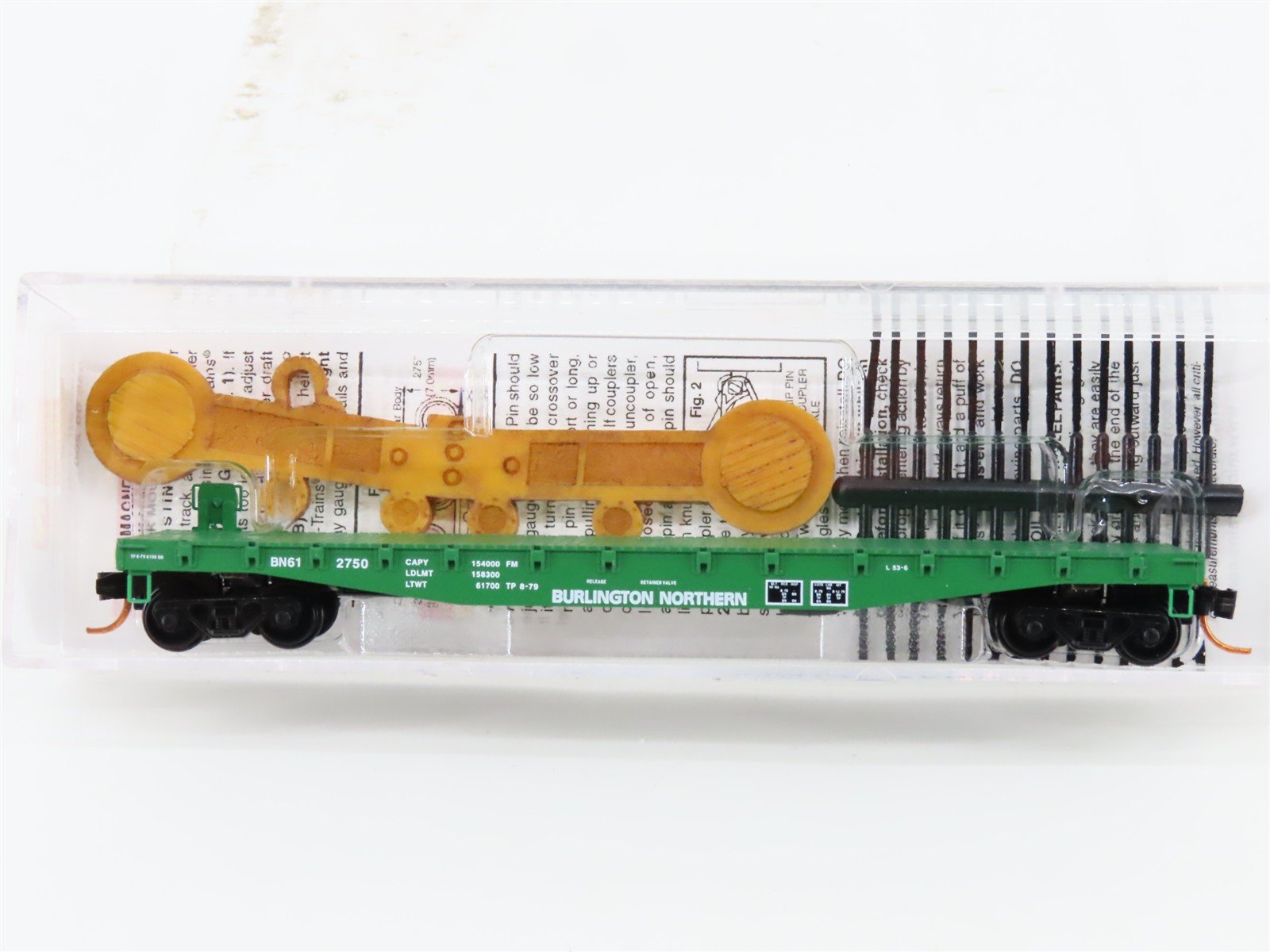 N Micro-Trains MTL 04500200 BN Burlington Northern 50' Flat Car #612750 w/ Load