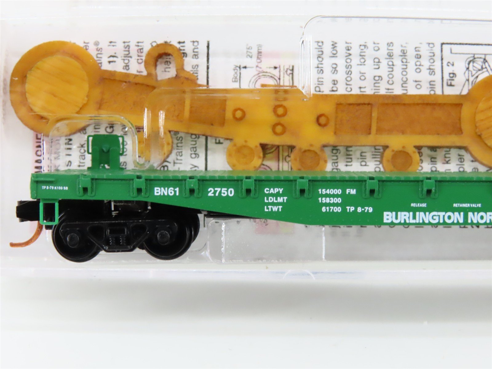 N Micro-Trains MTL 04500200 BN Burlington Northern 50' Flat Car #612750 w/ Load
