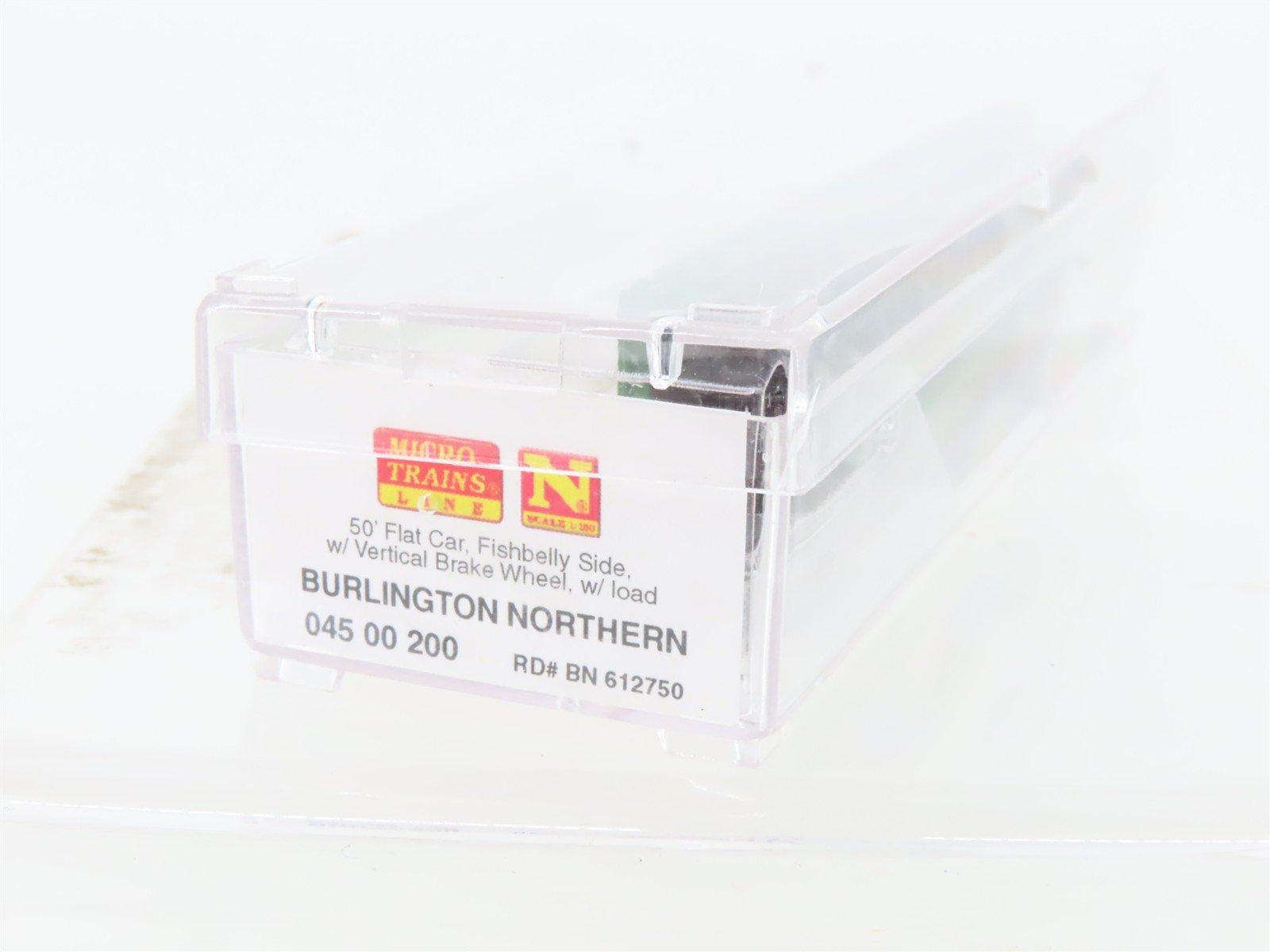 N Micro-Trains MTL 04500200 BN Burlington Northern 50' Flat Car #612750 w/ Load