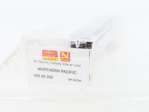 N Scale Micro-Trains MTL 04500250 NP Northern Pacific 50' Flat Car #62720 w/Load