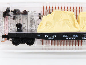N Scale Micro-Trains MTL 45270 NH New Haven 50' Flat Car #17208 w/ Load