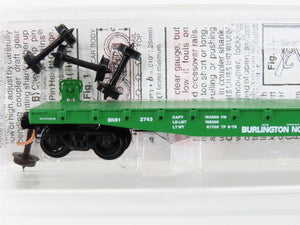 N Scale Micro-Trains MTL 45200 BN Burlington Northern 50' Flat Car #612743