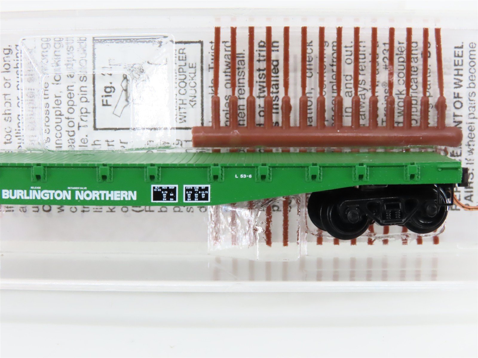 N Scale Micro-Trains MTL 45200 BN Burlington Northern 50' Flat Car #612743