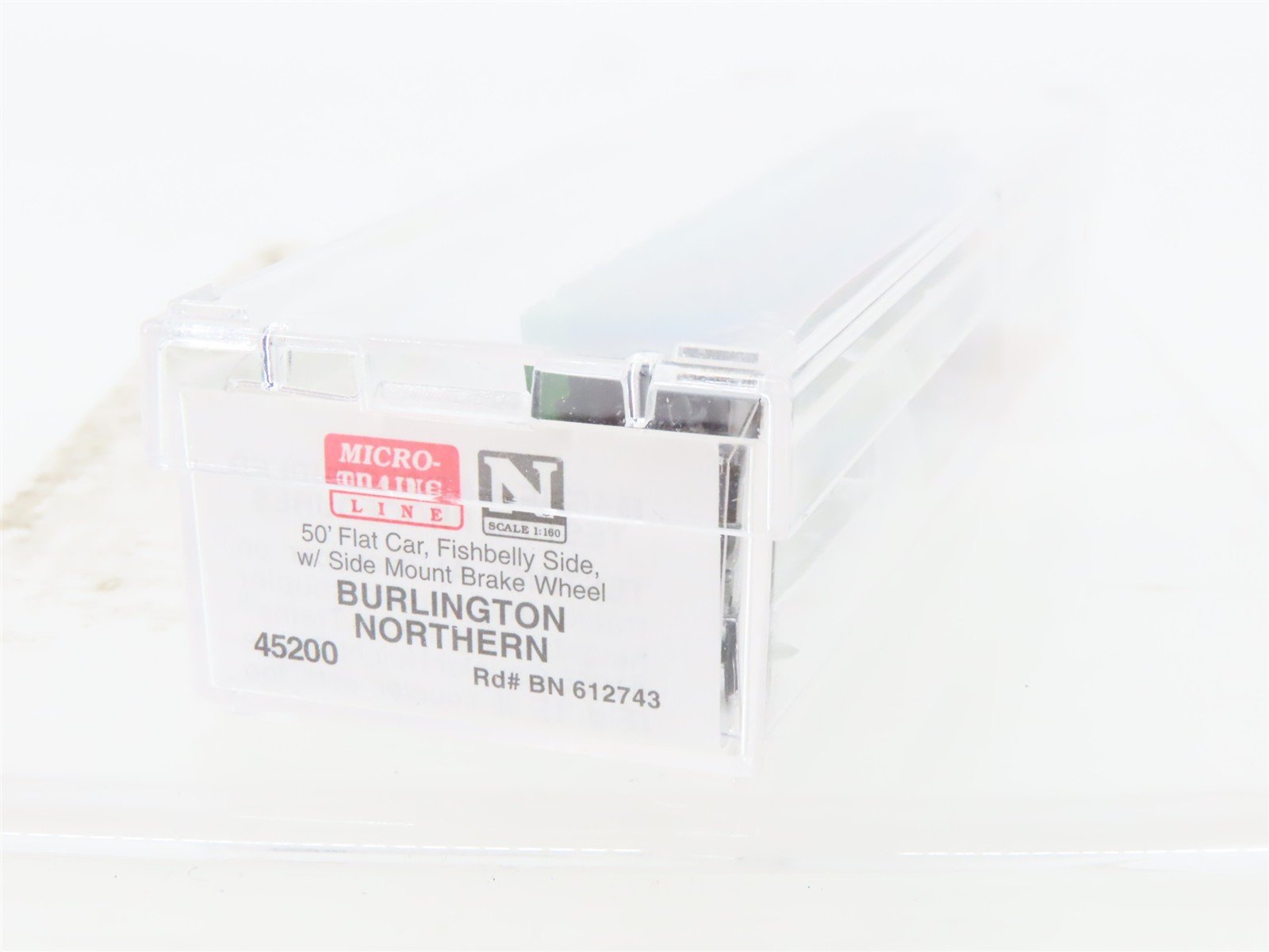 N Scale Micro-Trains MTL 45200 BN Burlington Northern 50' Flat Car #612743