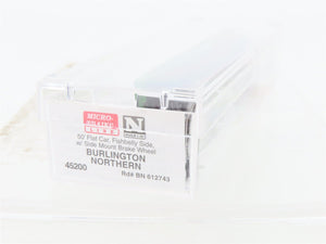 N Scale Micro-Trains MTL 45200 BN Burlington Northern 50' Flat Car #612743