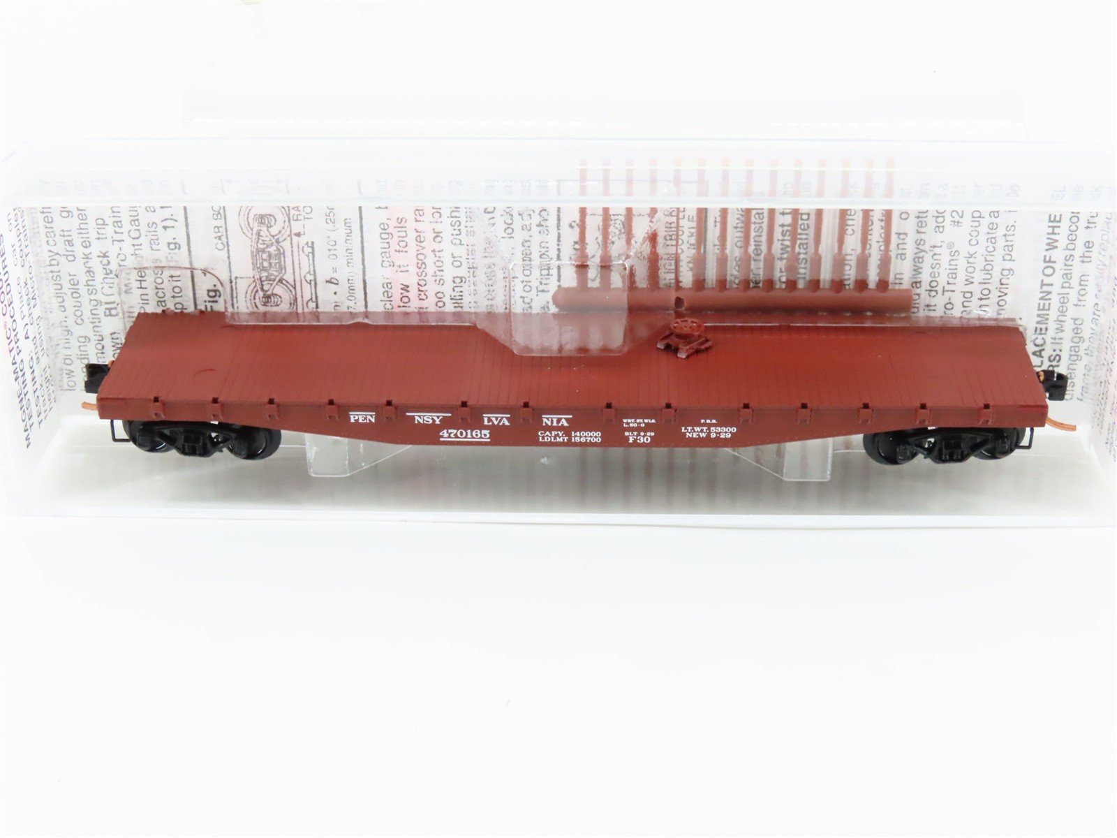 N Micro-Trains MTL 45140 PRR Pennsylvania 50' Fishbelly Side Flat Car #470165