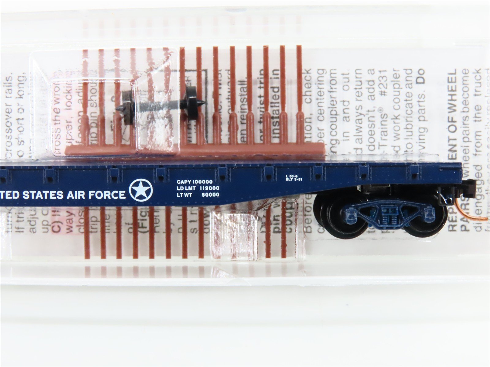 N Scale Micro-Trains MTL 45190 DAF United States Air Force 50' Flat Car #35507