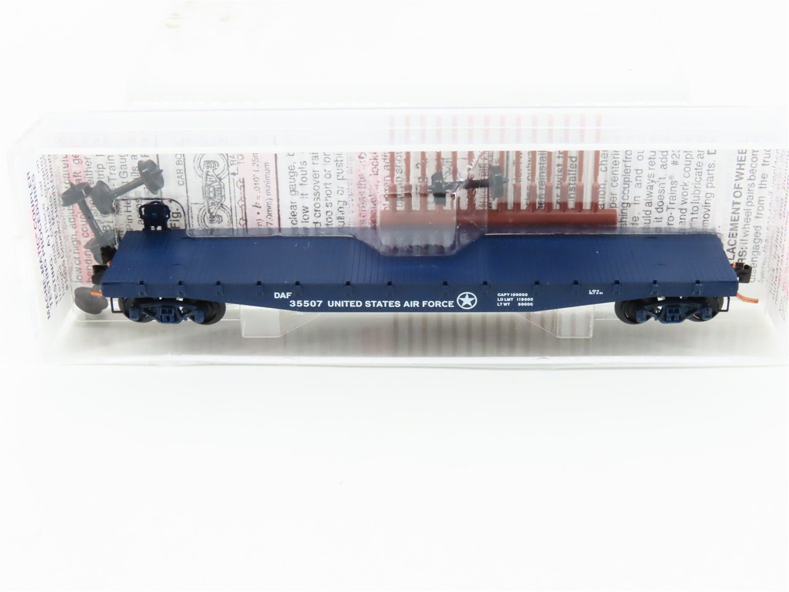 N Scale Micro-Trains MTL 45190 DAF United States Air Force 50' Flat Car #35507