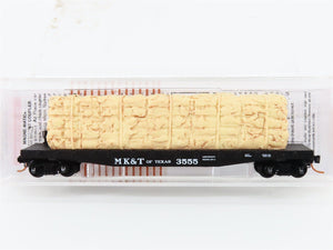 N Scale Micro-Trains MTL 04500240 MK&T of Texas 50' Flat Car #3555 w/ Load