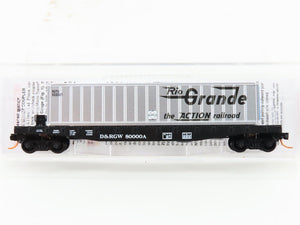 N Micro-Trains MTL 04500511 D&RGW Rio Grande 50' Flat Car #80000A w/ Container