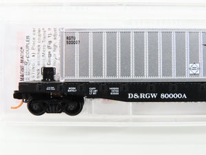 N Micro-Trains MTL 04500511 D&RGW Rio Grande 50' Flat Car #80000A w/ Container