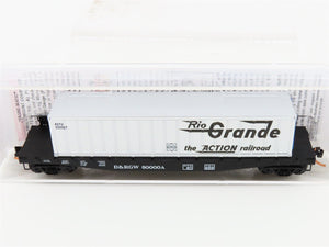 N Micro-Trains MTL 04500511 D&RGW Rio Grande 50' Flat Car #80000A w/ Container