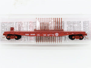 N Micro-Trains MTL 45160 WM Western Maryland Fast Freight 50' Flat Car #2645