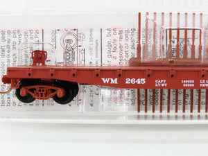 N Micro-Trains MTL 45160 WM Western Maryland Fast Freight 50' Flat Car #2645