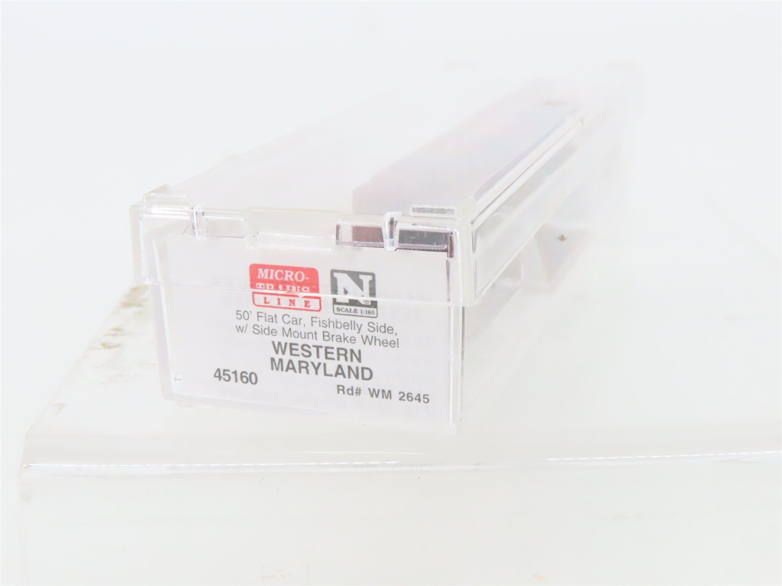 N Micro-Trains MTL 45160 WM Western Maryland Fast Freight 50' Flat Car #2645