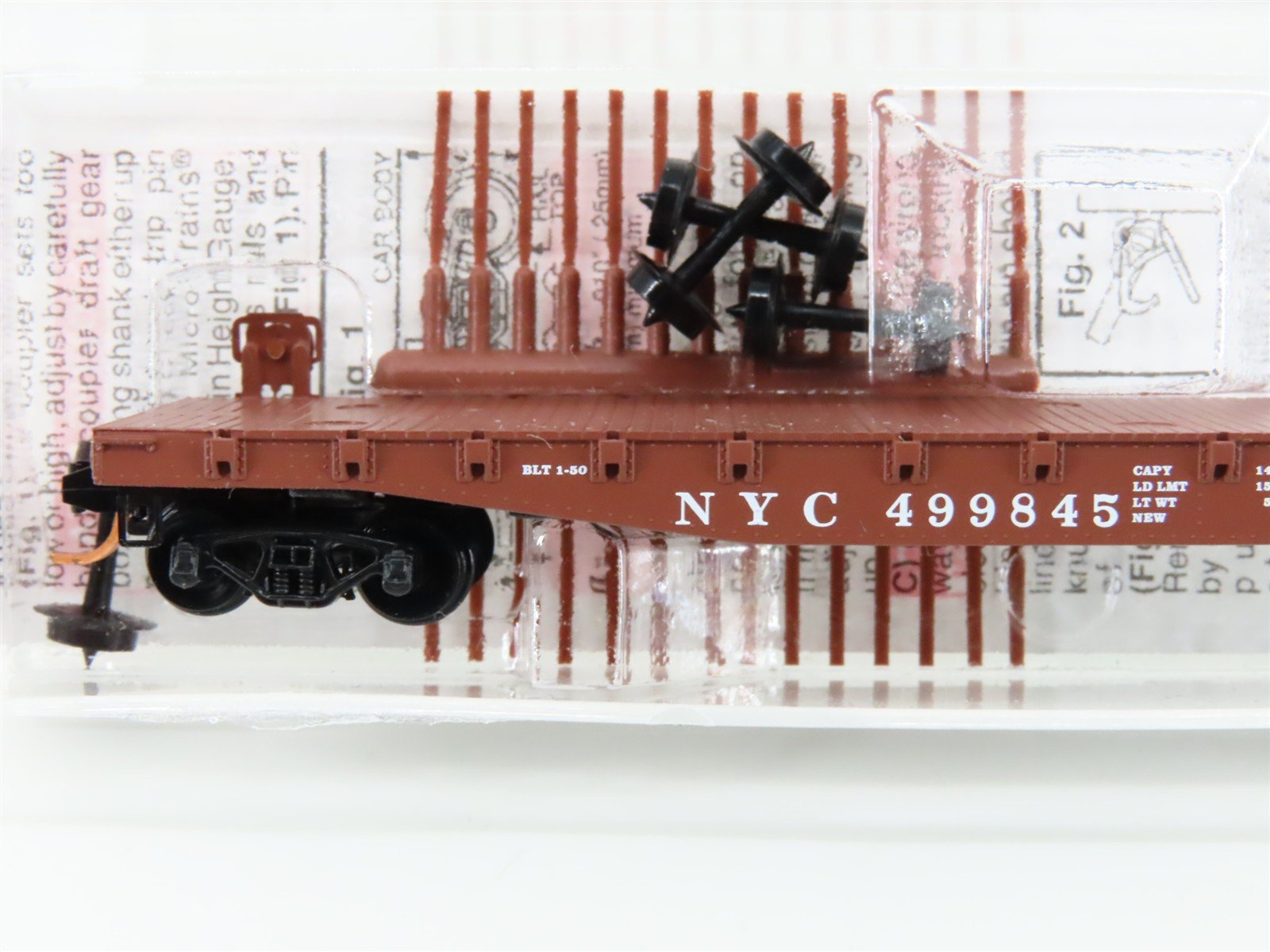 N Scale Micro-Trains MTL 04500040 NYC New York Central 50' Flat Car #499845
