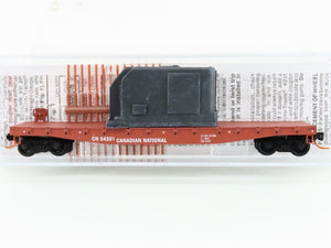N Micro-Trains MTL 04500320 CN Canadian National 50' Flat Car #54201 w/ Load
