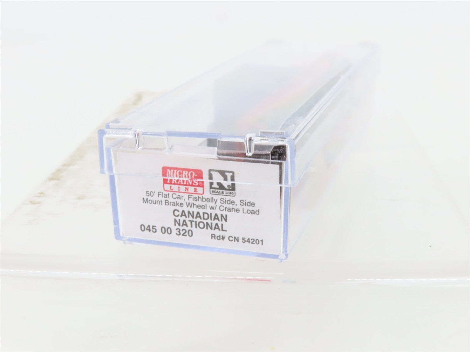 N Micro-Trains MTL 04500320 CN Canadian National 50' Flat Car #54201 w/ Load