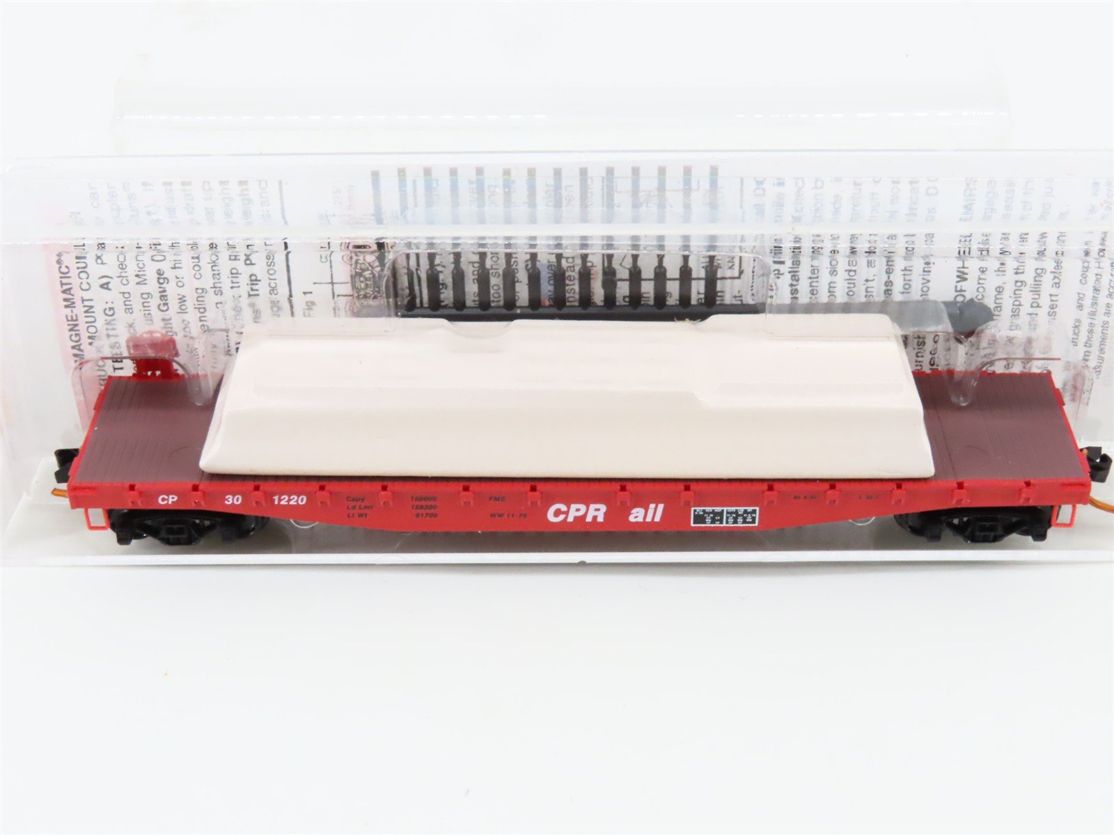 N Scale Micro-Trains MTL 04500280 CP Rail 50' Flat Car #301220 w/ Load