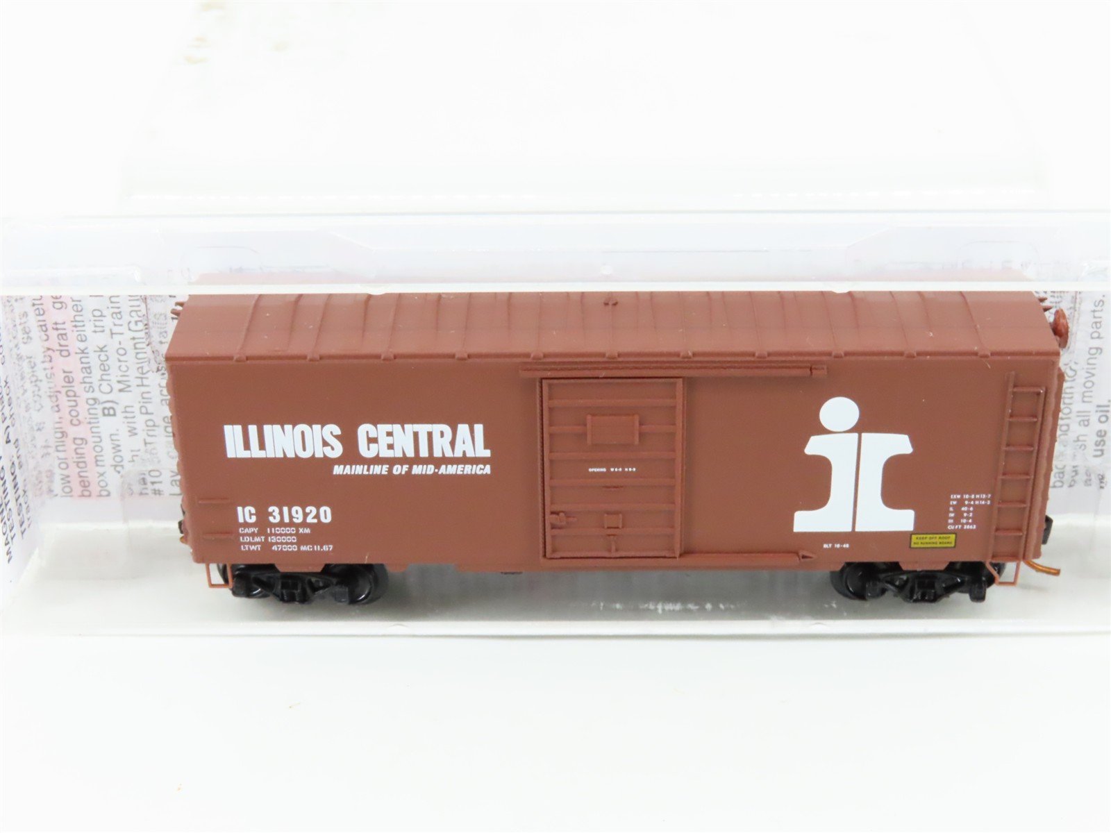 N Scale Micro-Trains MTL 07300090 IC Illinois Central 40' Box Car #31920