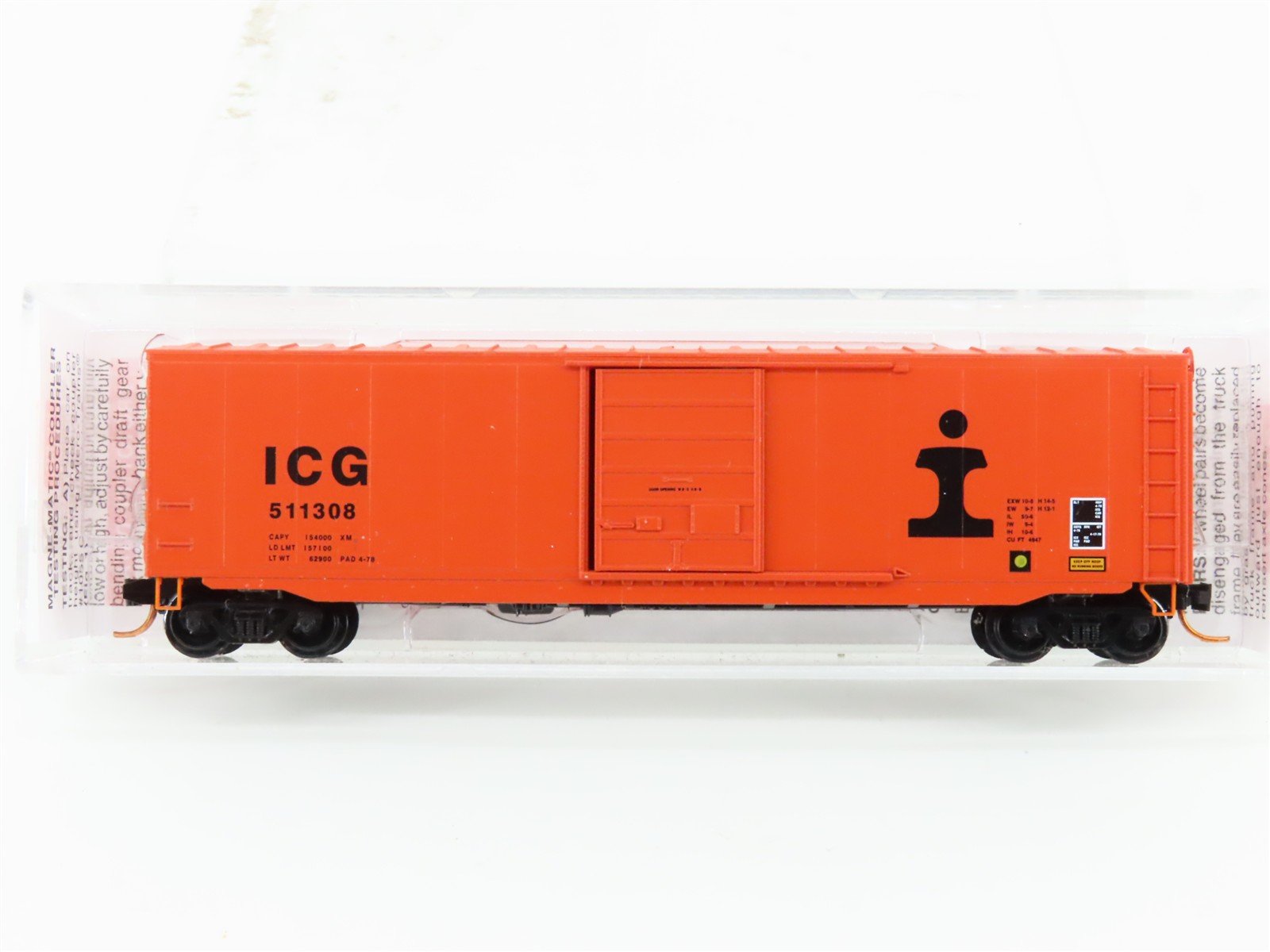 N Scale Micro-Trains MTL 07700120 ICG Illinois Central Gulf 50' Box Car #511308