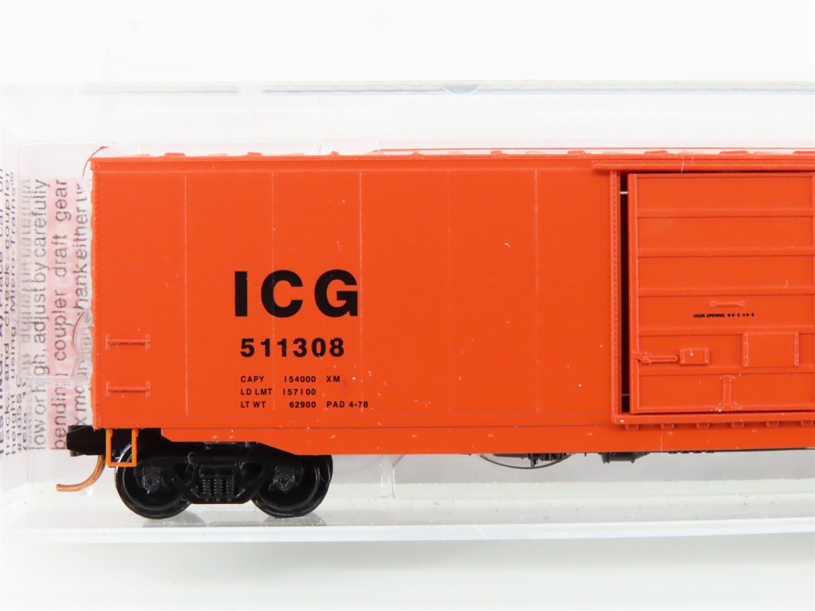 N Scale Micro-Trains MTL 07700120 ICG Illinois Central Gulf 50' Box Car #511308