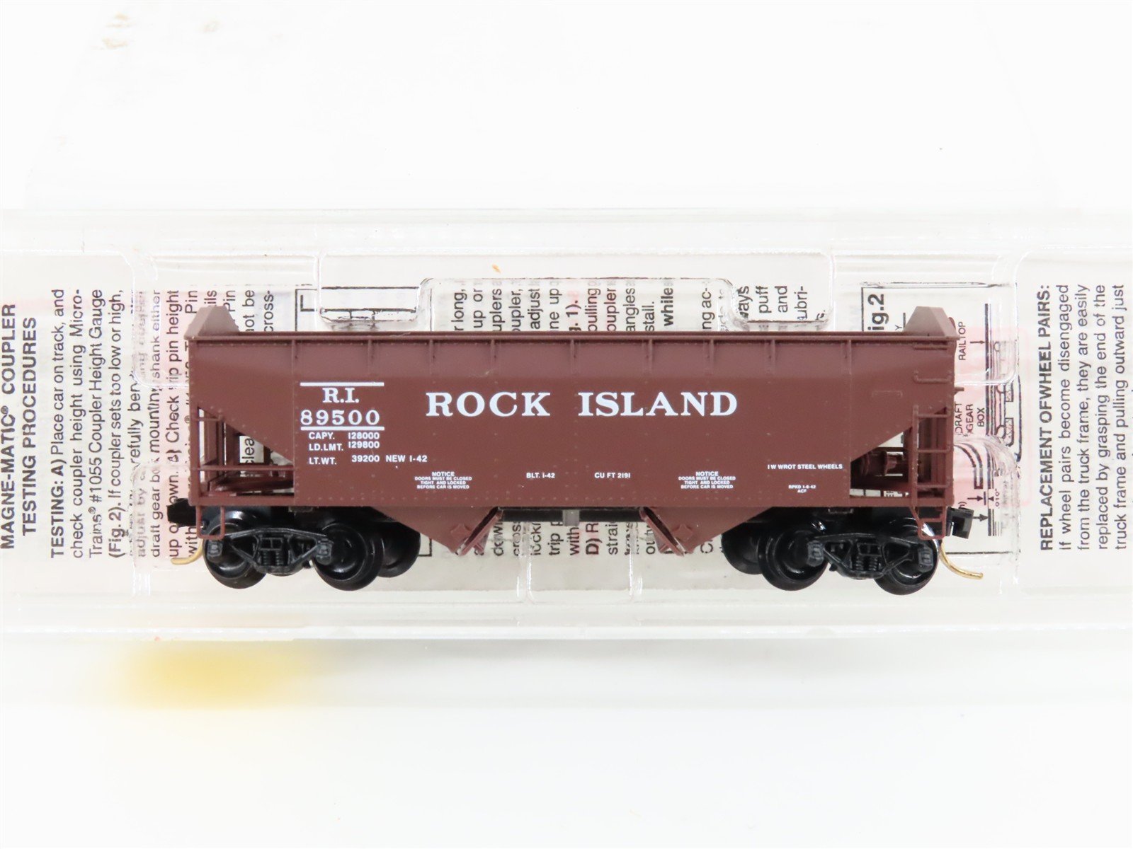 N Scale Micro-Trains MTL 90010 RI Rock Island 2-Bay Open Hopper #89500