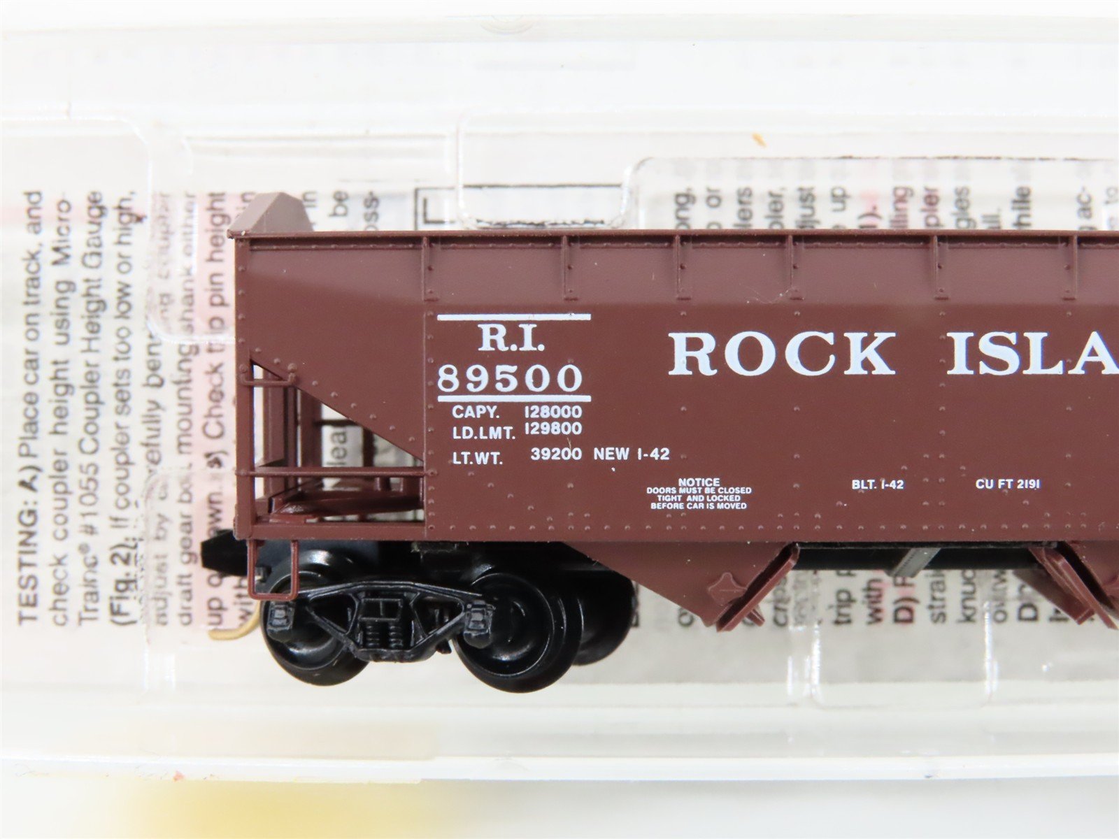 N Scale Micro-Trains MTL 90010 RI Rock Island 2-Bay Open Hopper #89500