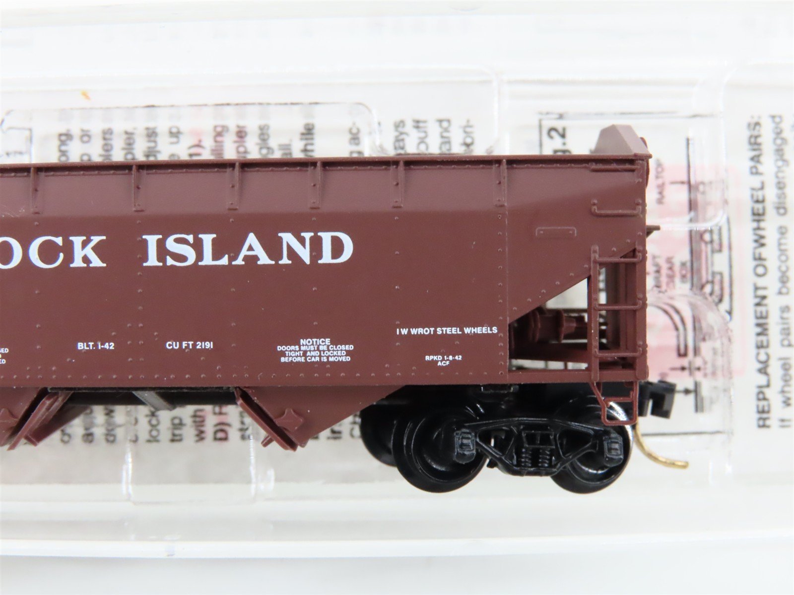 N Scale Micro-Trains MTL 90010 RI Rock Island 2-Bay Open Hopper #89500