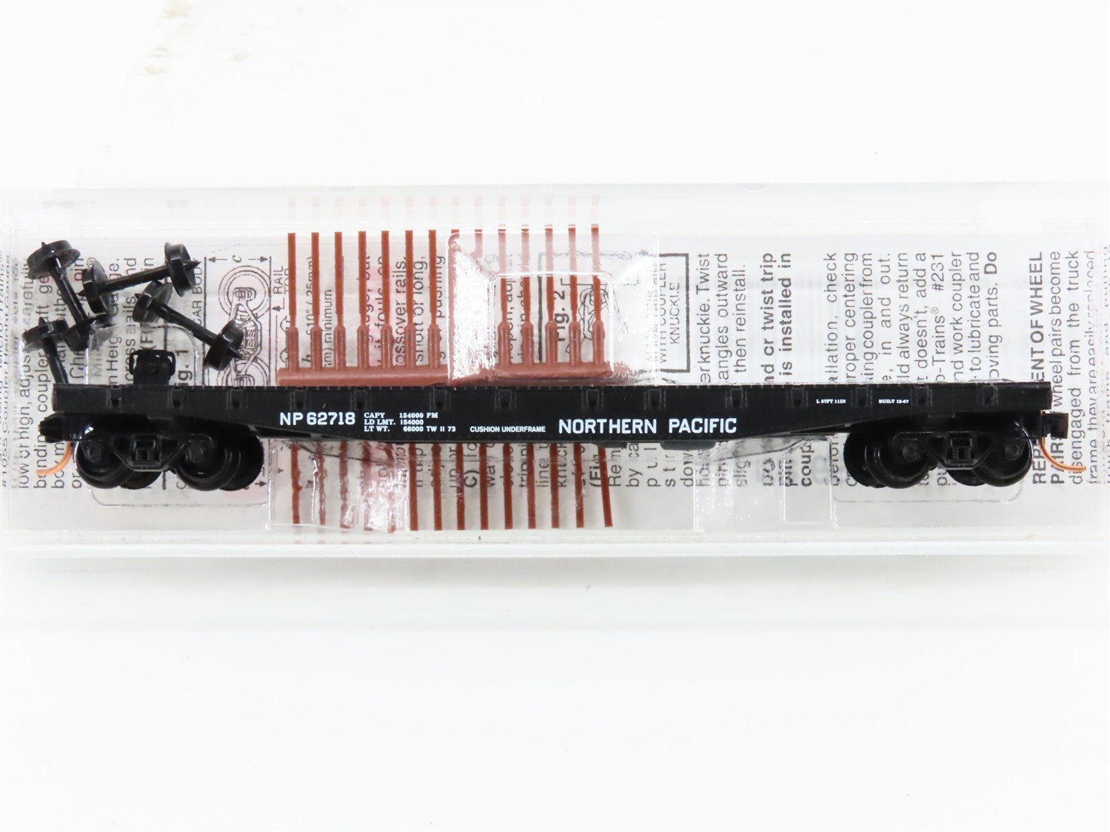 N Micro-Trains MTL 45250 N Northern Pacific 50' Fishbelly Side Flat Car #62718