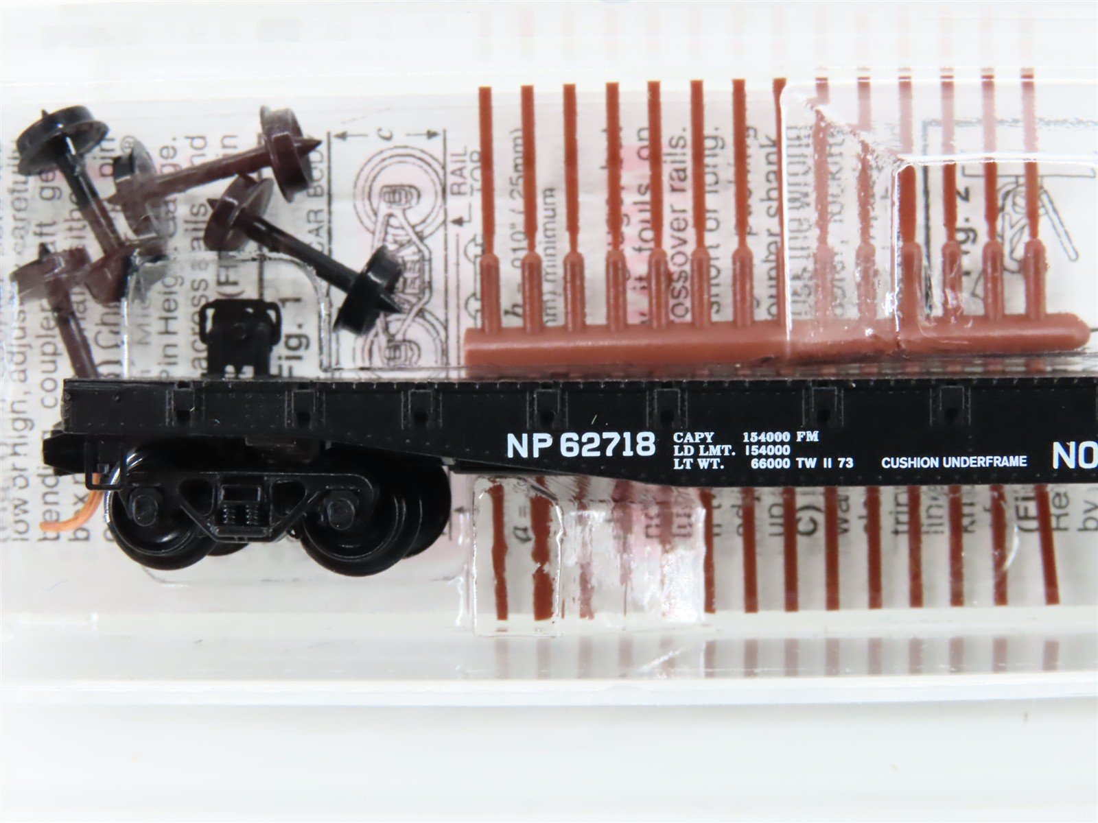 N Micro-Trains MTL 45250 N Northern Pacific 50' Fishbelly Side Flat Car #62718
