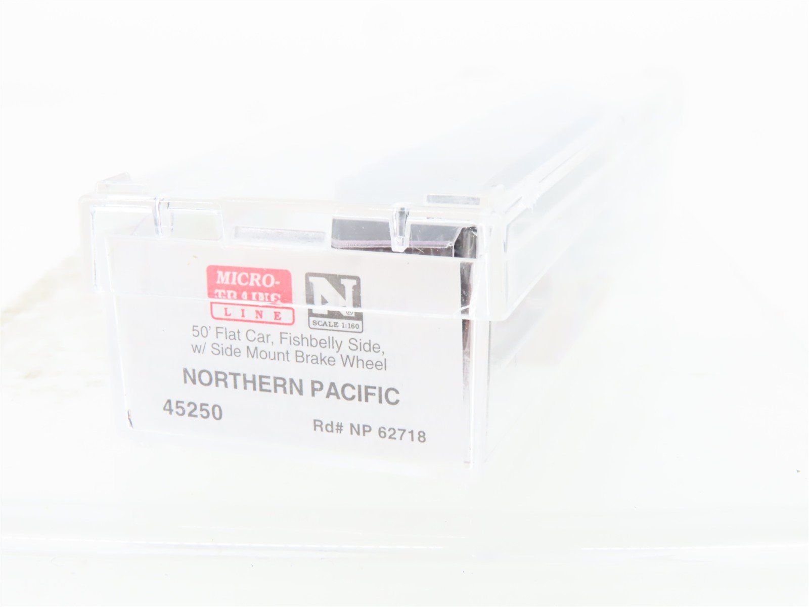 N Micro-Trains MTL 45250 N Northern Pacific 50' Fishbelly Side Flat Car #62718