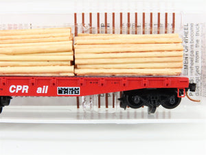 N Scale Micro-Trains MTL 04500280 CP Rail 50' Flat Car #301227 w/ Log Load