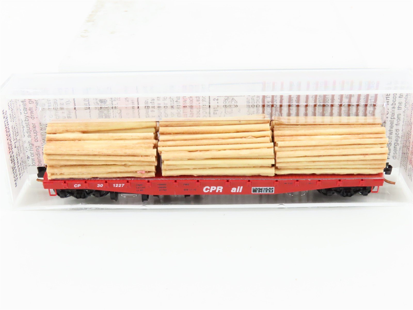 N Scale Micro-Trains MTL 04500280 CP Rail 50' Flat Car #301227 w/ Log Load