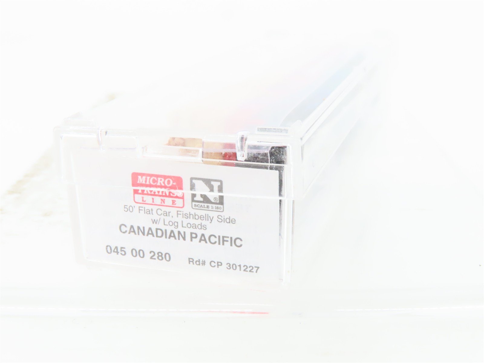 N Scale Micro-Trains MTL 04500280 CP Rail 50' Flat Car #301227 w/ Log Load