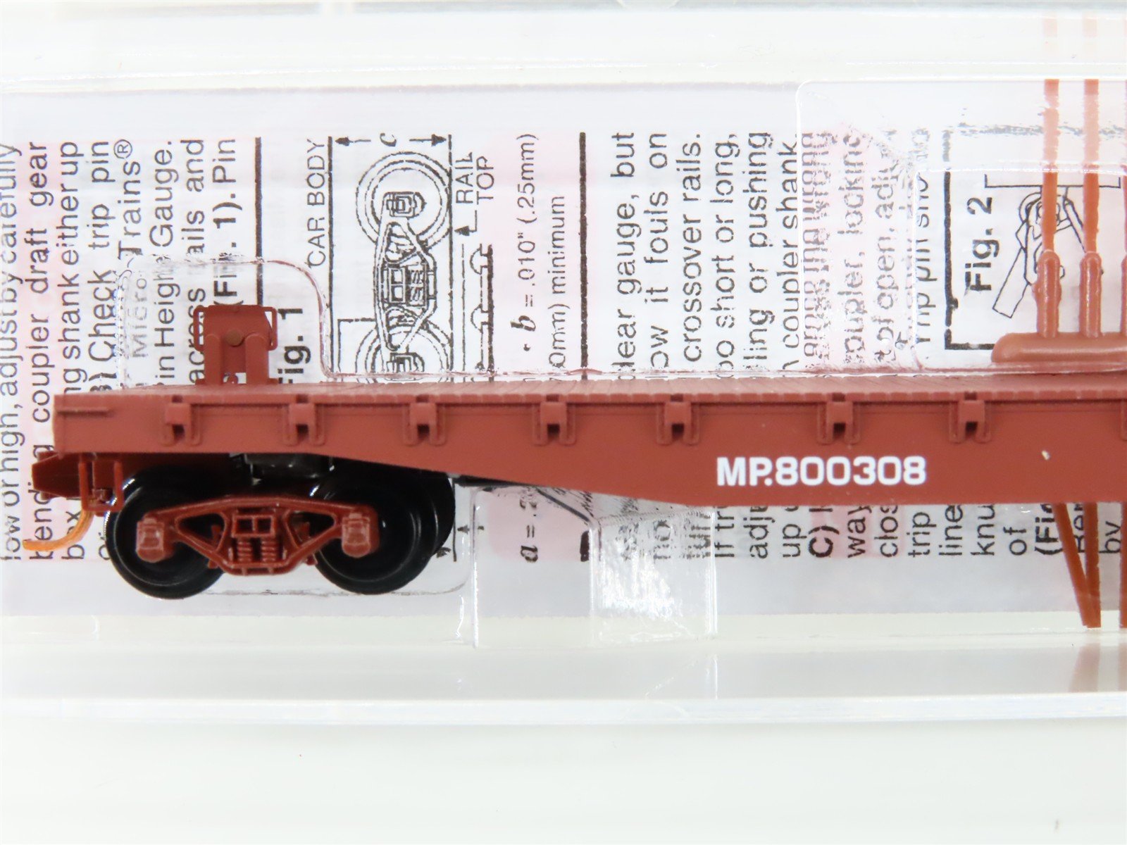 N Scale Micro-Trains MTL 04500340 MP Missouri Pacific 50' Flat Car #800308