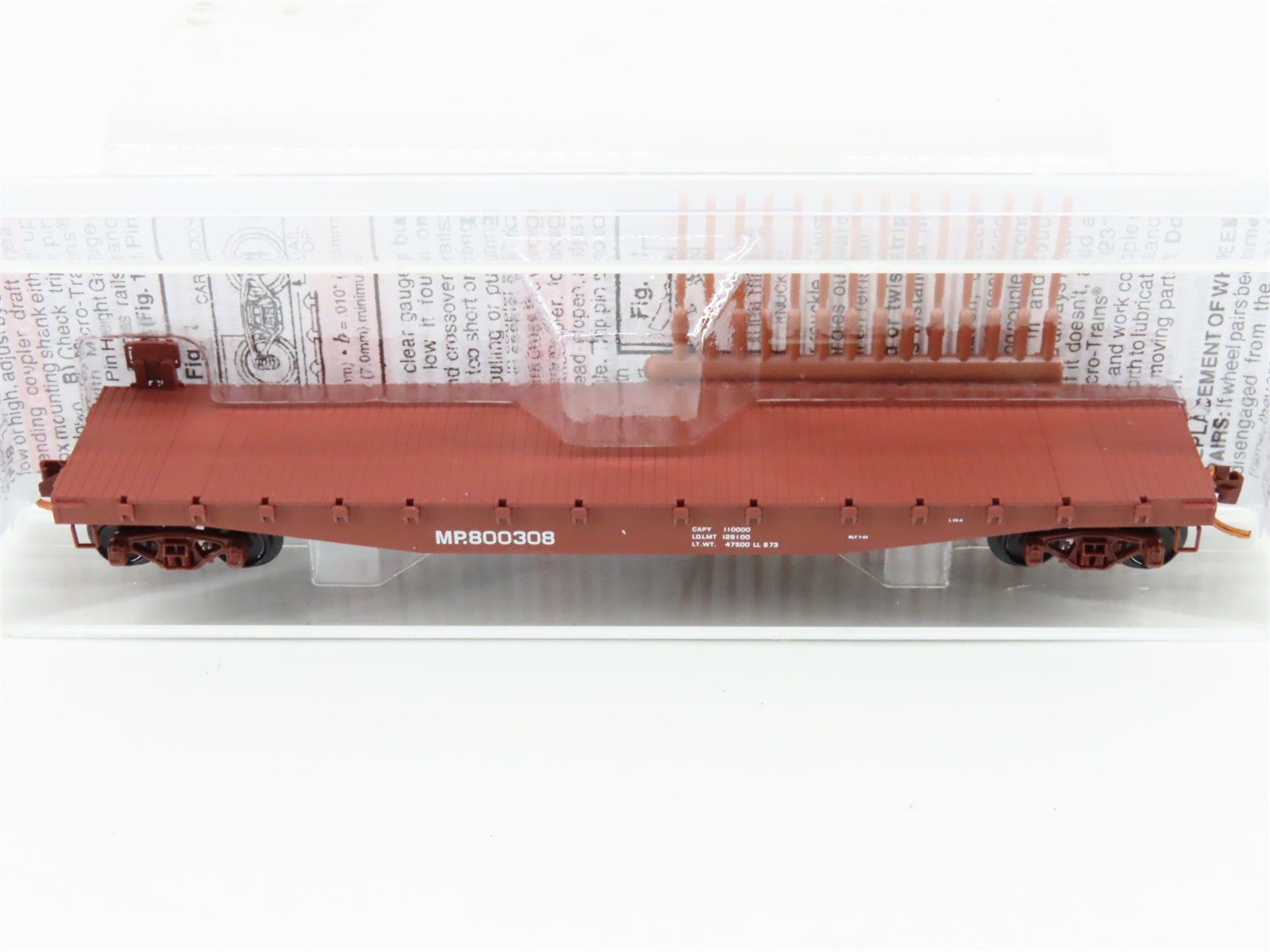 N Scale Micro-Trains MTL 04500340 MP Missouri Pacific 50' Flat Car #800308