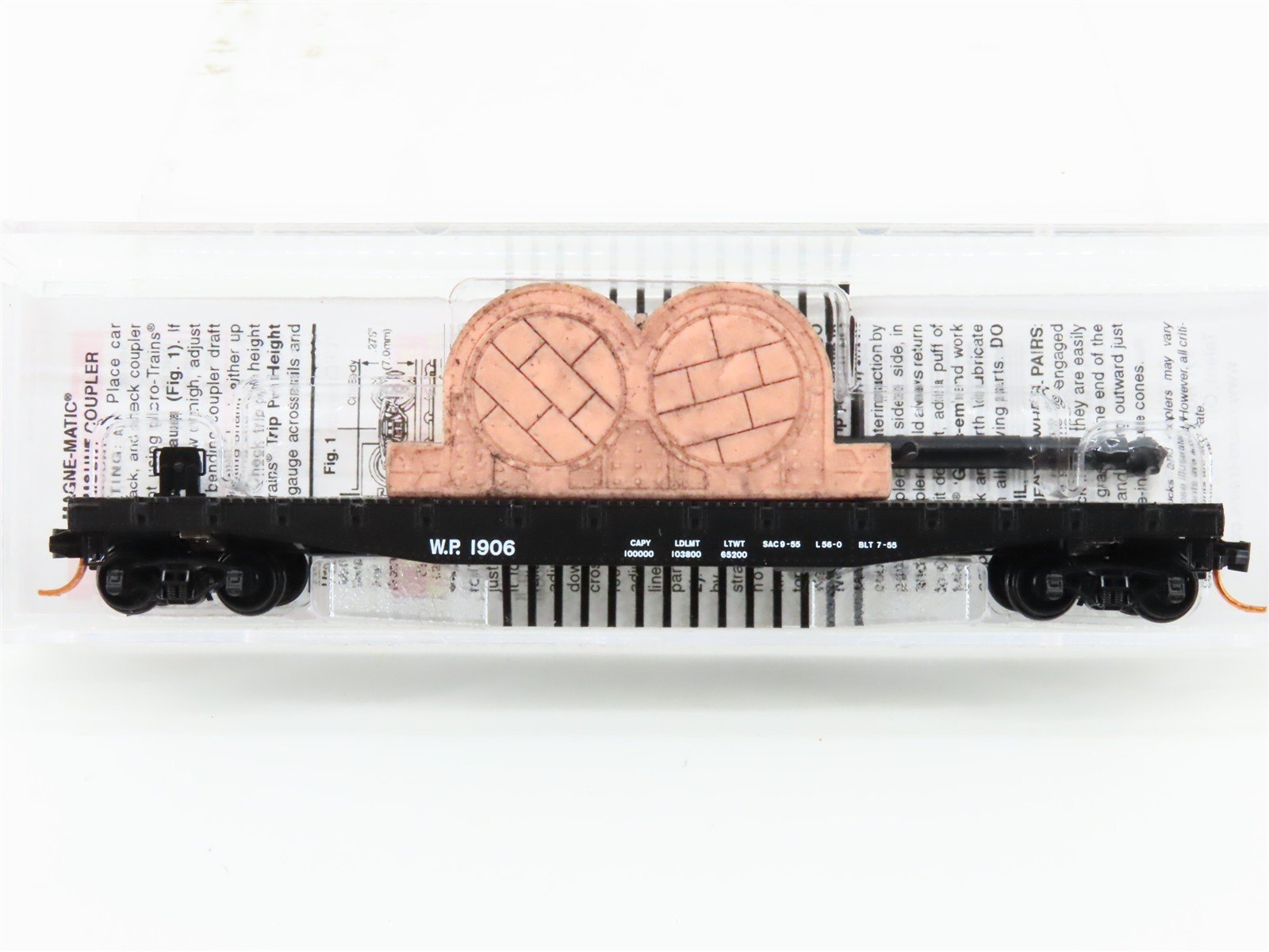 N Scale Micro-Trains MTL 04500230 WP Western Pacific 50' Flat Car #1906 w/ Load