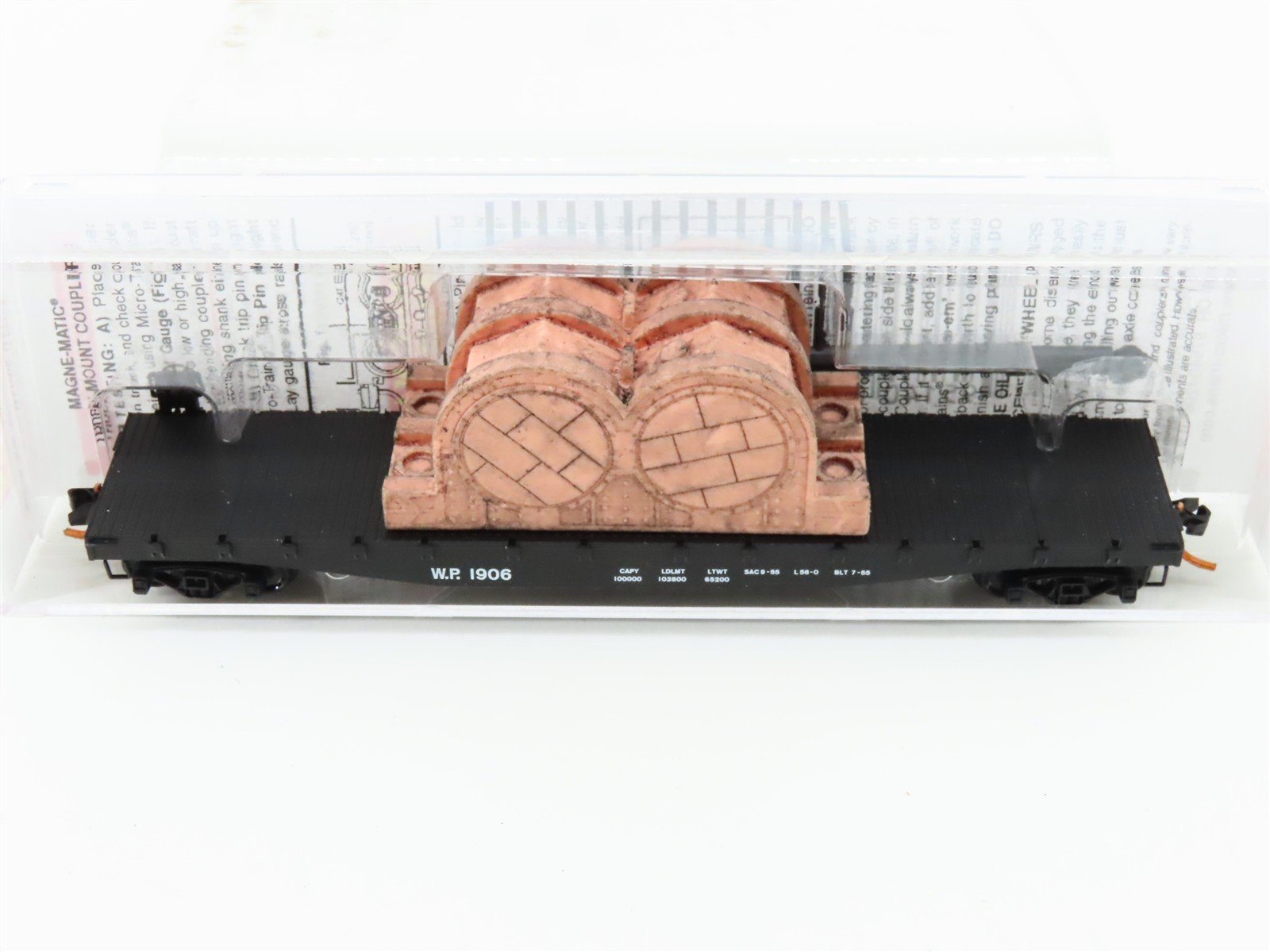 N Scale Micro-Trains MTL 04500230 WP Western Pacific 50' Flat Car #1906 w/ Load