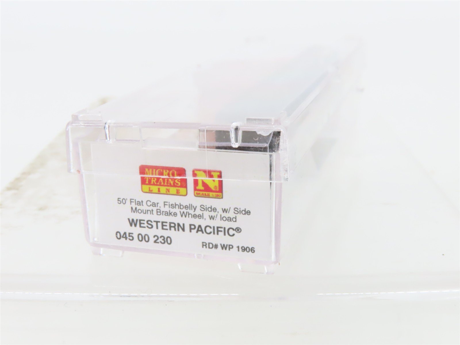 N Scale Micro-Trains MTL 04500230 WP Western Pacific 50' Flat Car #1906 w/ Load