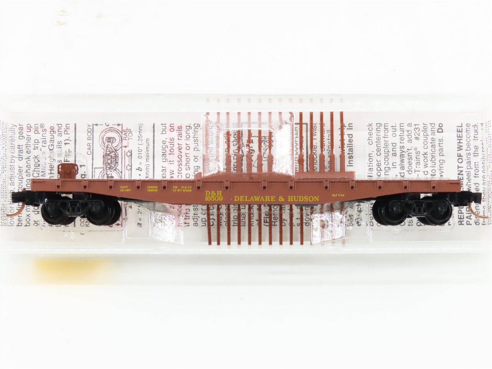 N Scale Micro-Trains MTL 45210 D&H Delaware & Hudson 50' Flat Car #16509