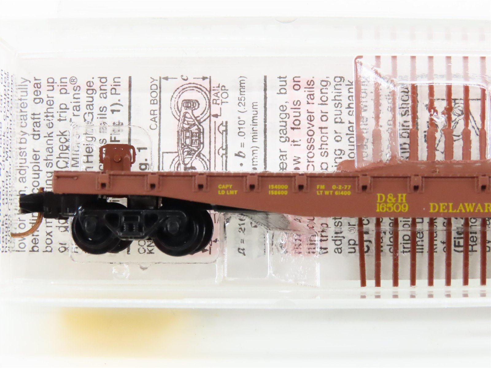 N Scale Micro-Trains MTL 45210 D&H Delaware & Hudson 50' Flat Car #16509
