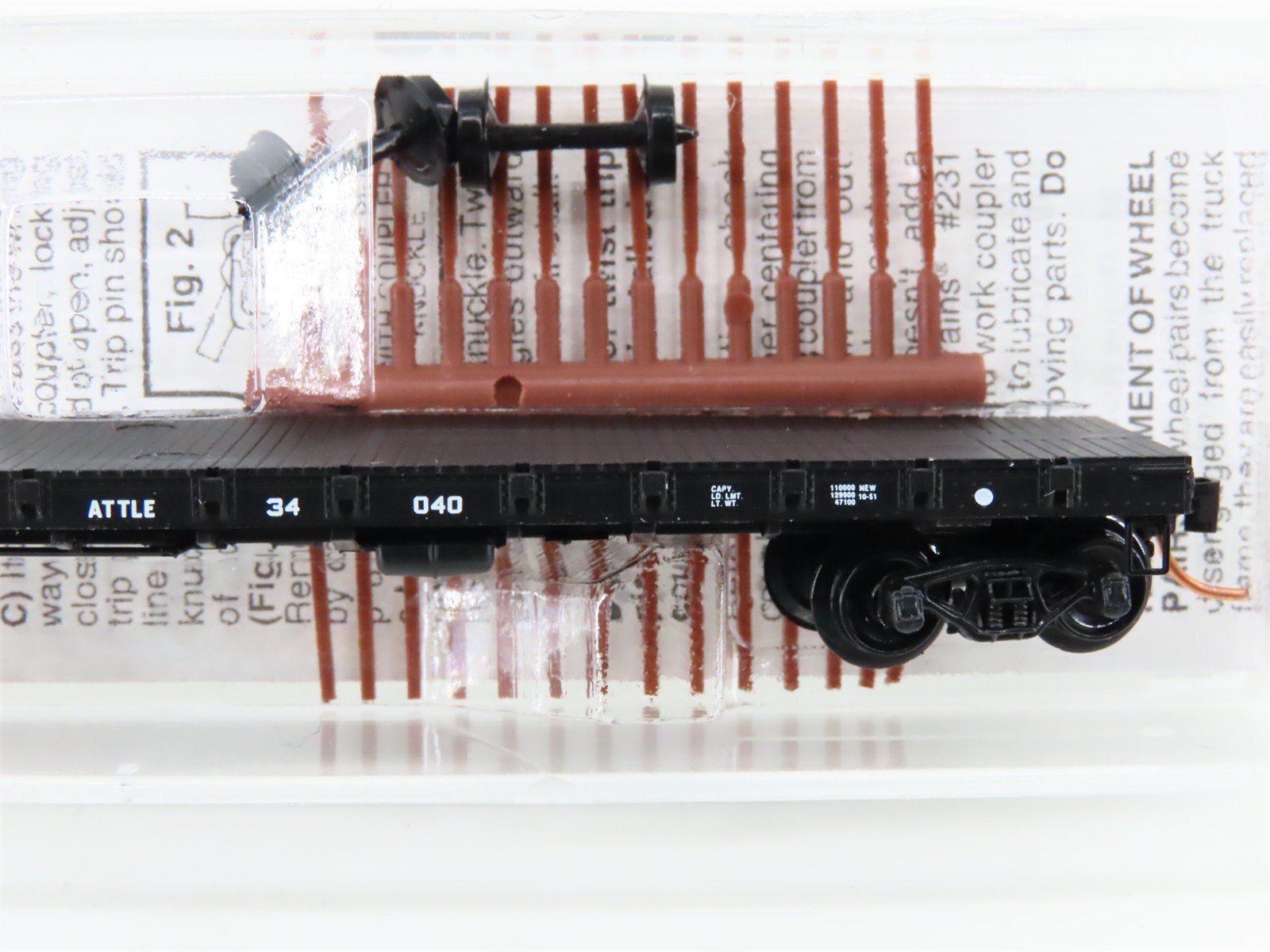 N Micro-Trains MTL 44080 SP&S Spokane Portland & Seattle 50' Flat Car #34040