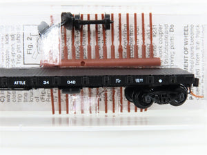 N Micro-Trains MTL 44080 SP&S Spokane Portland & Seattle 50' Flat Car #34040