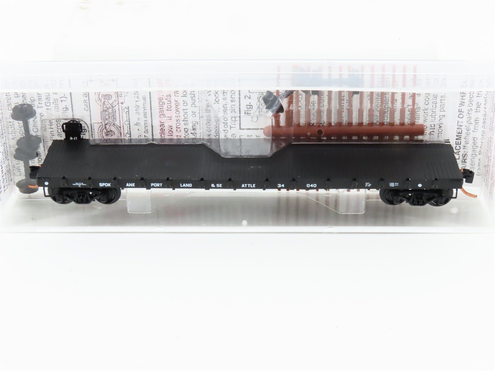 N Micro-Trains MTL 44080 SP&S Spokane Portland & Seattle 50' Flat Car #34040