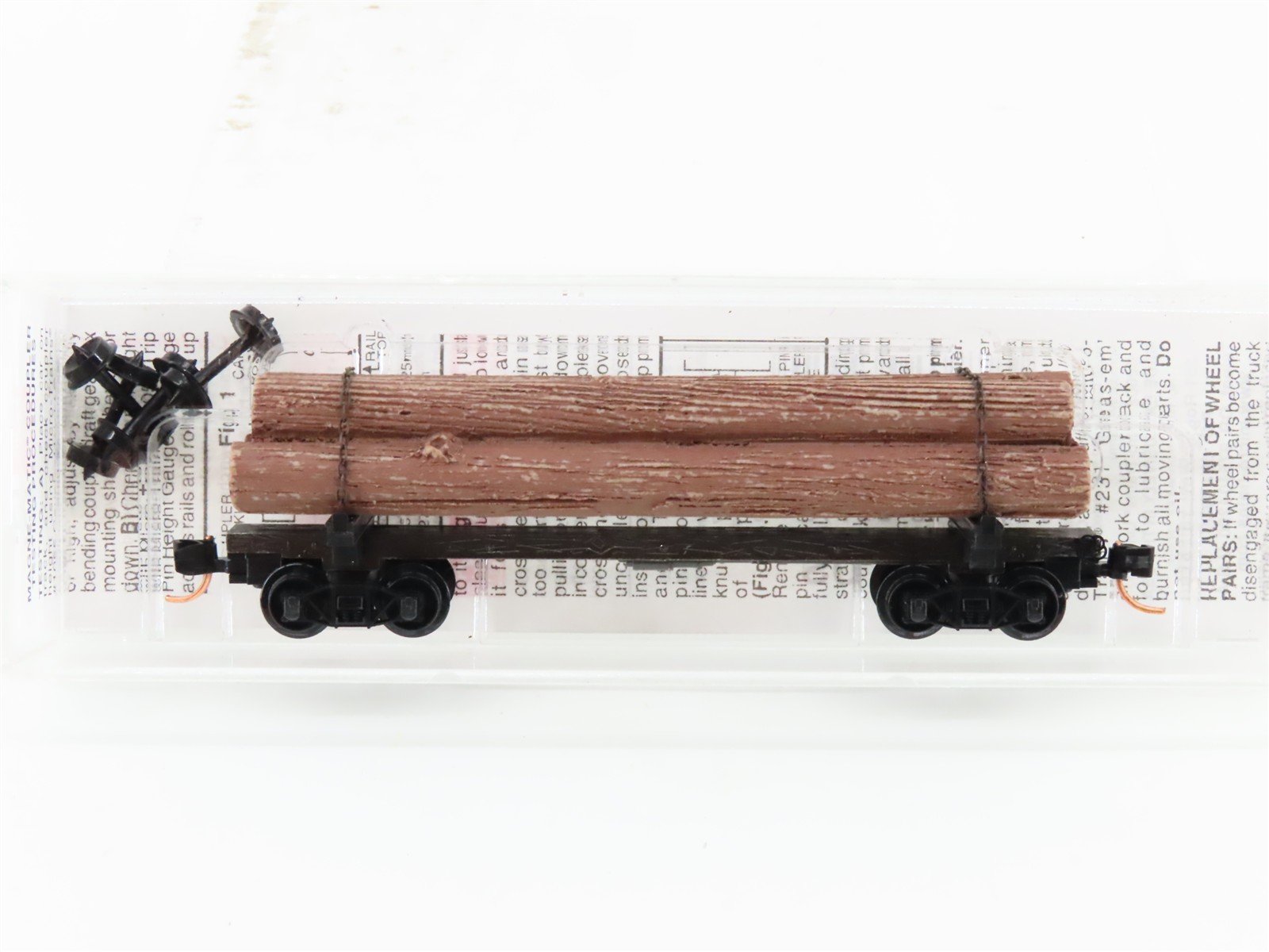 N Scale Micro-Trains MTL 113010 40' Skeleton Log Car w/ Log Load