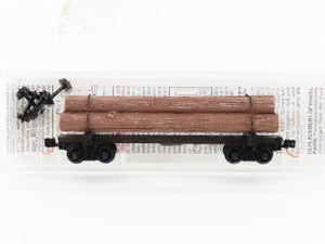 N Scale Micro-Trains MTL 113010 40' Skeleton Log Car w/ Log Load